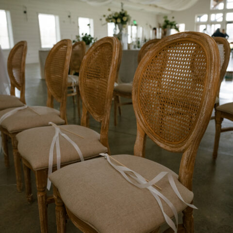 Wicker Back Louis Chair Rental in Rochester, NY