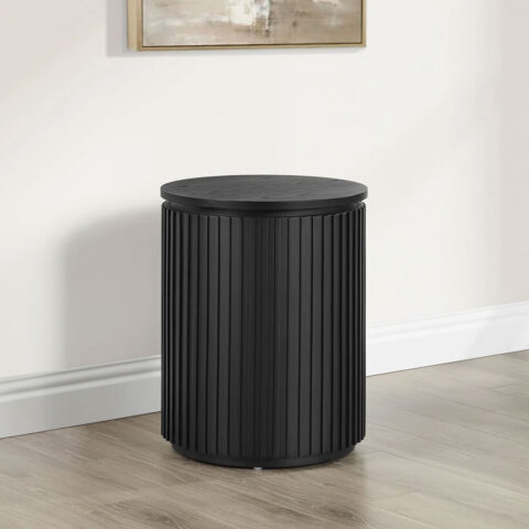 18″ Black Cylinder End Table Rental in Rochester, NY