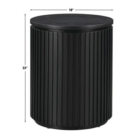 18″ Black Cylinder End Table Rental in Rochester, NY