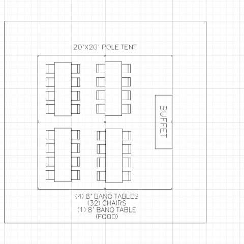 20′ Pole Tents Rental in Rochester, NY