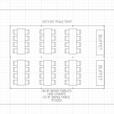 20′ Pole Tents Rental in Rochester, NY