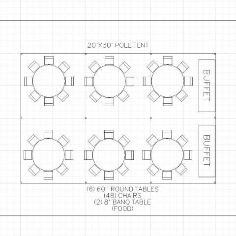 20′ Pole Tents Rental in Rochester, NY