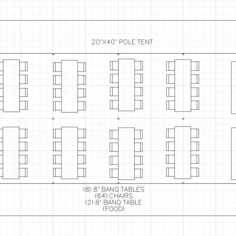 20′ Pole Tents Rental in Rochester, NY
