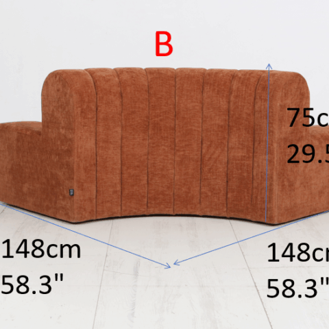 Serpentine Sofa Rental in Rochester, NY