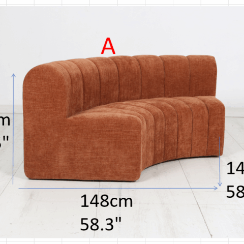 Serpentine Sofa Rental in Rochester, NY
