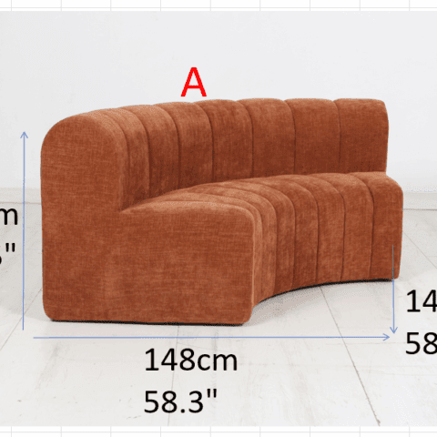 Serpentine Sofa Rental in Rochester, NY