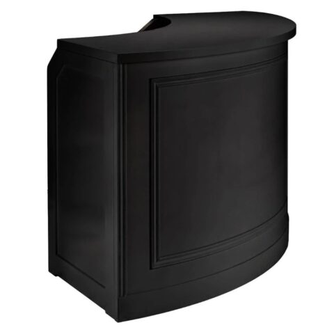 7′ Black Curved Bar Rental in Rochester, NY