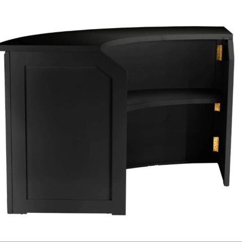 7′ Black Curved Bar Rental in Rochester, NY
