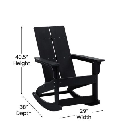 Adirondack Rocking Chair, Black Rental in Rochester, NY