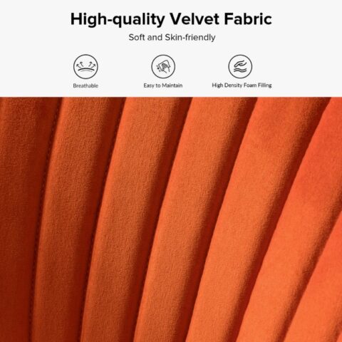 Orange Velvet Armless Chair Rental in Rochester, NY