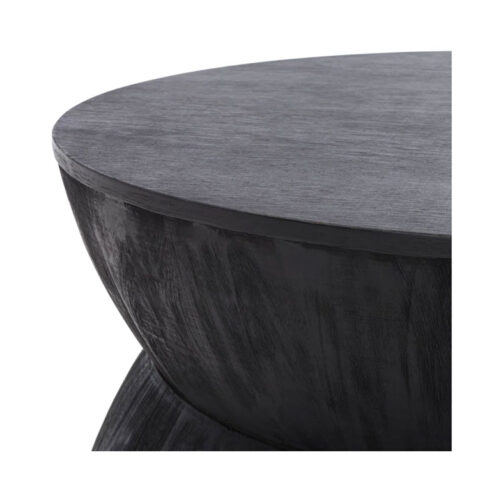 30″ Black Round Wood Coffee Table Rental in Rochester, NY