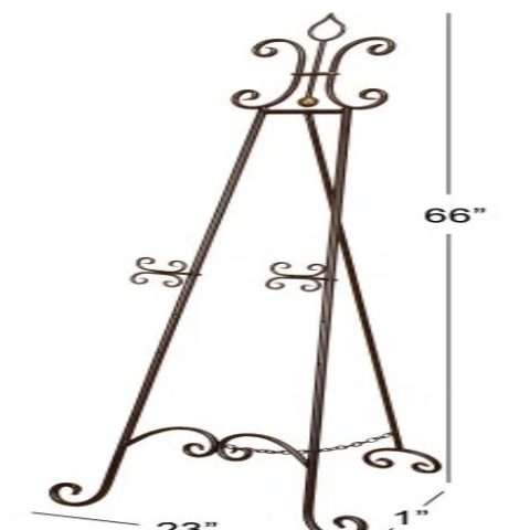 66″H Deco Metal Black Easel Rental in Rochester, NY