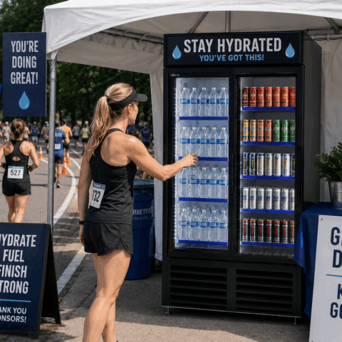 Glass Door Display Refrigerator Rental in Rochester, NY