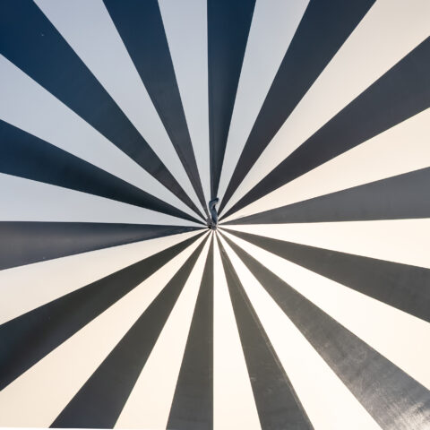 Gatsby Grand Striped Sail Cloth Tent Rental in Rochester, NY