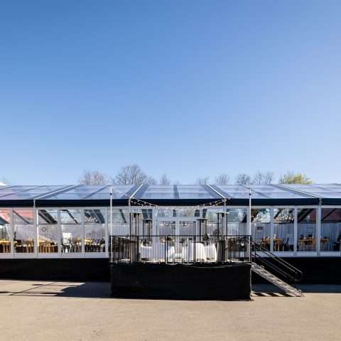 Black Trim Engineered Structure Tents Rental in Rochester, NY