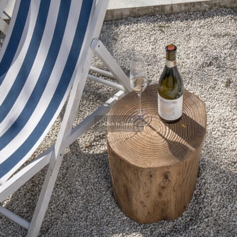 Faux Wood Round End Table Rental in Rochester, NY