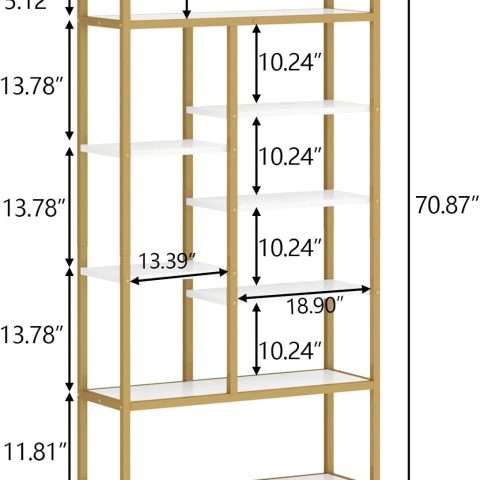 Gold & White Shelf Rental in Rochester, NY