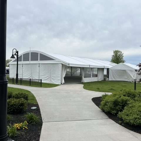 15M (50′ WIDE) Arcum Clear Top Structure Tents Rental in Rochester, NY