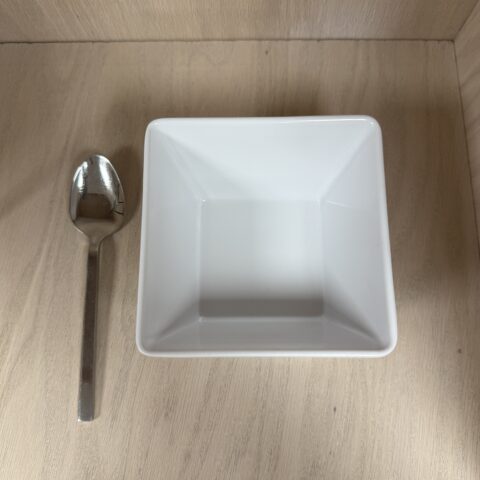 5in Square White Melamine Bowl Rental in Rochester, NY