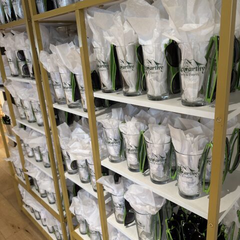 Gold & White Shelf Rental in Rochester, NY