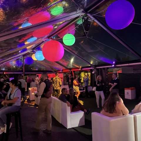 30′ Black Trim Clear Top Tents Rental in Rochester, NY