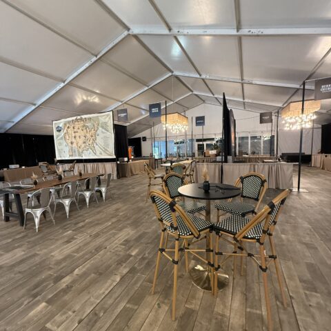 Gold & Black Cocktail Table Rental in Rochester, NY