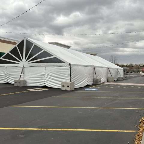 40′ Wind-Rated Jumbotrac Frame Tents Rental in Rochester, NY