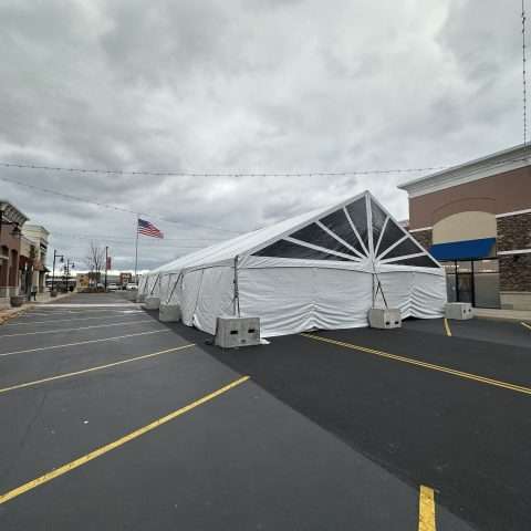 40′ Wind-Rated Jumbotrac Frame Tents Rental in Rochester, NY