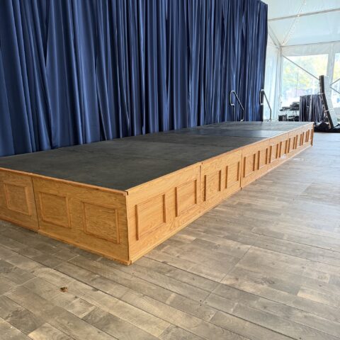 4’x2′ Oak Raised Panel Stage Surround Rental in Rochester, NY