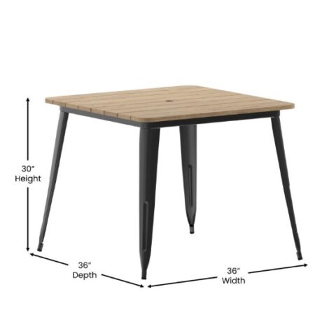 Black & Brown Loft Dining Table Rental in Rochester, NY