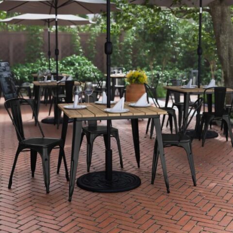 Black & Brown Loft Dining Table Rental in Rochester, NY