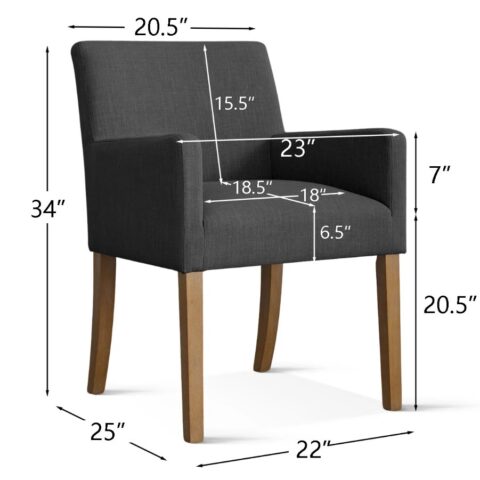 Charcoal Upholstered Armchair Rental in Rochester, NY