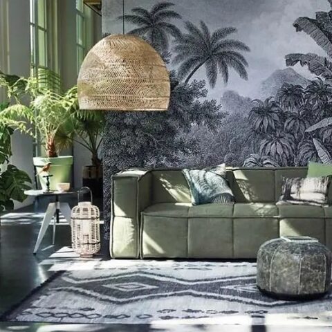 Rattan Pendant Chandelier Rental in Rochester, NY