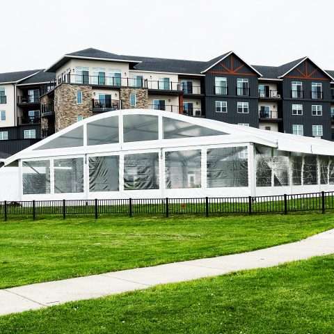 15M (50′ WIDE) Arcum Clear Top Structure Tents Rental in Rochester, NY