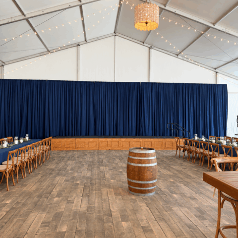 4’x2′ Oak Raised Panel Stage Surround Rental in Rochester, NY