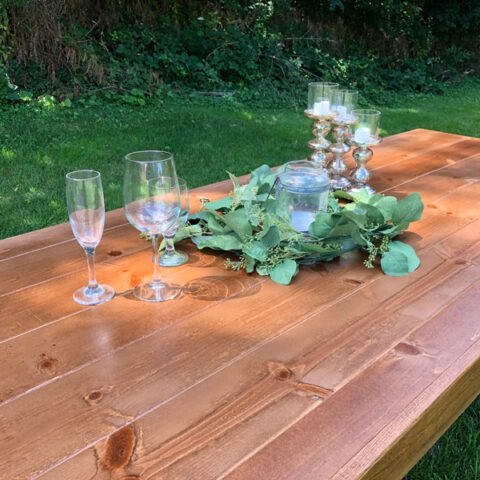 Fruitwood Bar Table Rental in Rochester, NY