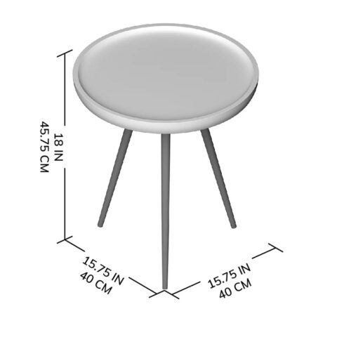 Walnut Wood Round End Table Rental in Rochester, NY