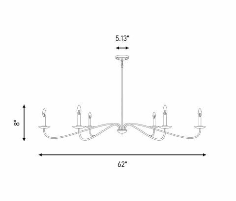 Natural Brass Chandelier Rental in Rochester, NY